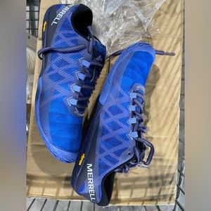 Merrell Women’s Size 8.5 Vapor Glove 3 Running Shoes Blue Black Trail Barefoot